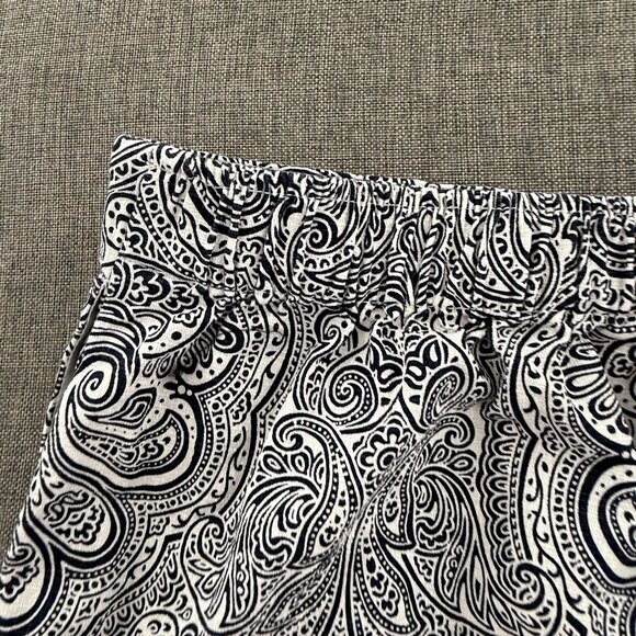 Tommy Hilfiger Pullover Skirt Size 4 Stretchy Waist Pockets Paisley Navy Blue & - Picture 11 of 13